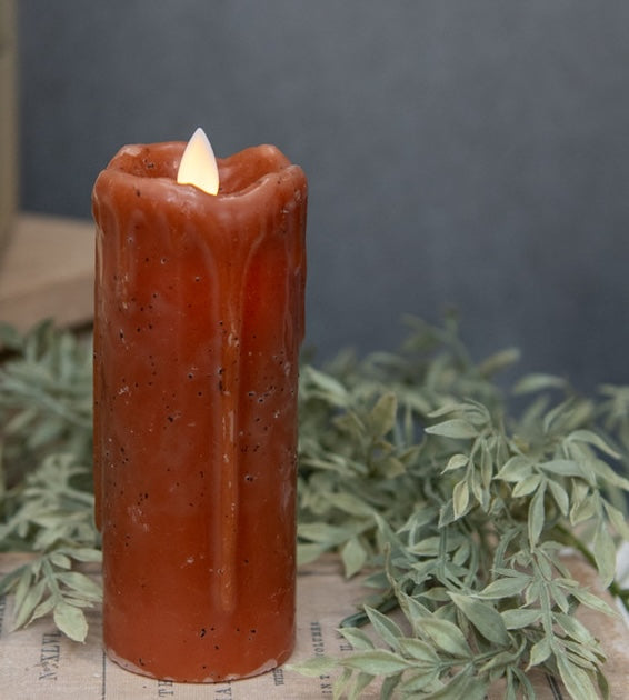 Farmhouse Candle with Flickering Flame, Ginger Brown - Image 3