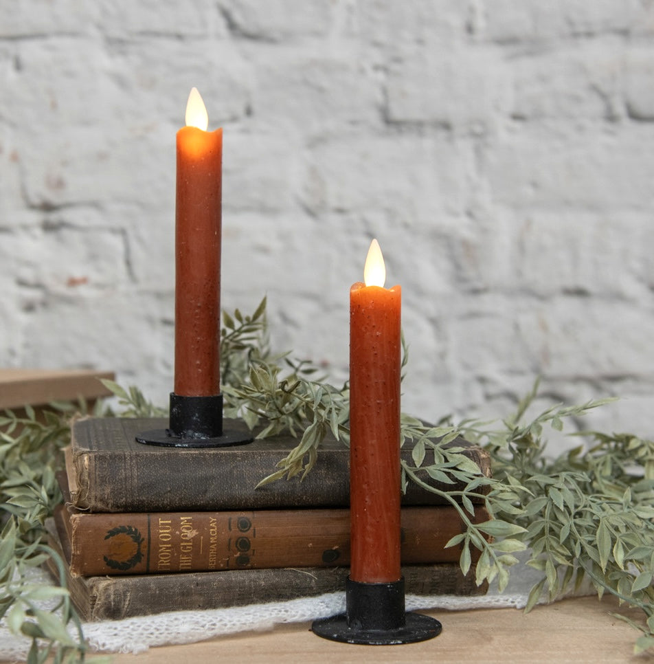 Farmhouse Taper Candles, Ginger Brown