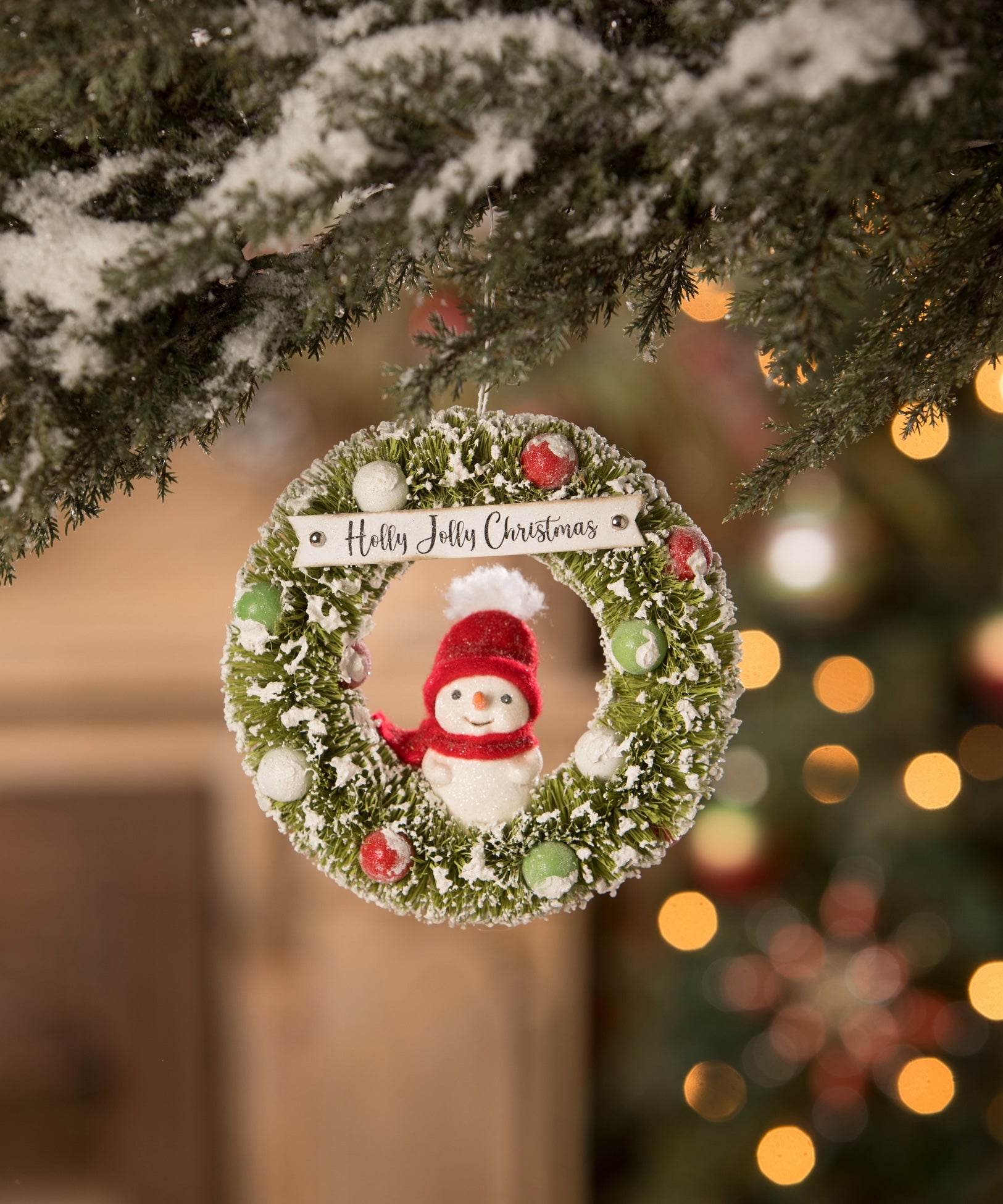 Holly Jolly Snowman Wreath - Image 2
